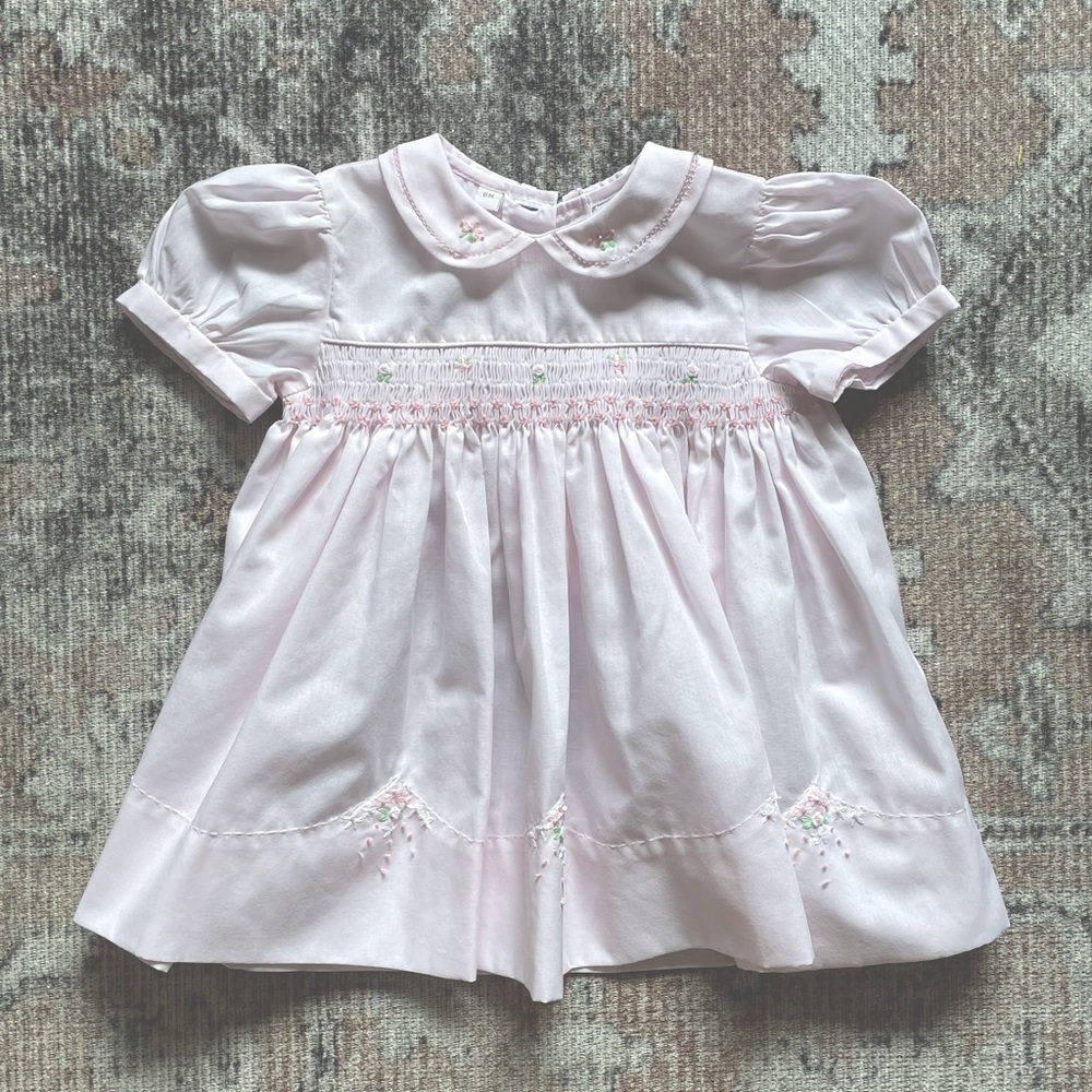 Friedknit Creations Smocked Dress & Bloomers Set